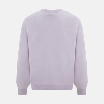 Lilac Cashmere Round Neck Jumper Image 7