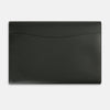 View 4 of product A stylish, forest green leather snap-fasten pouch by Turnbull & Asser is pictured against a plain white background.