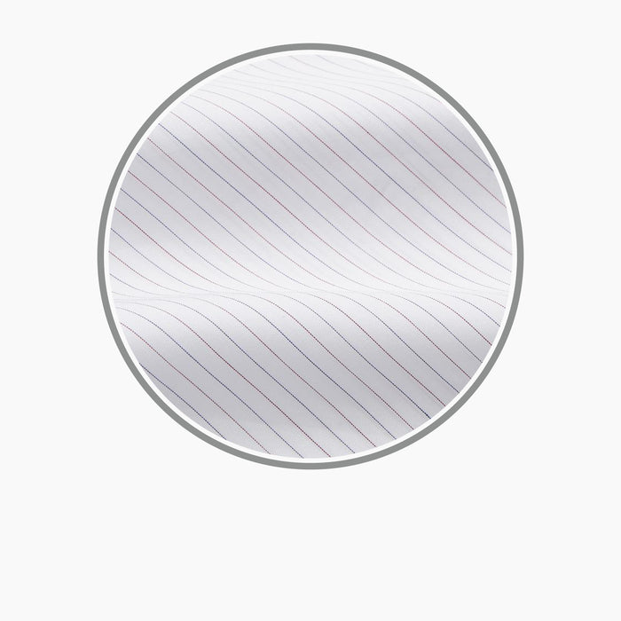 Red & White Stripe Sea Island Quality Fabric Image 2