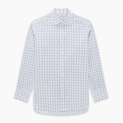Purple and Blue Multi Check Mayfair Shirt Image 5