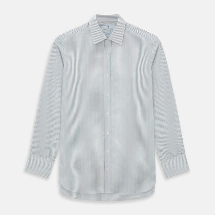 Forest Green with Multicoloured Music Stripe Mayfair Shirt