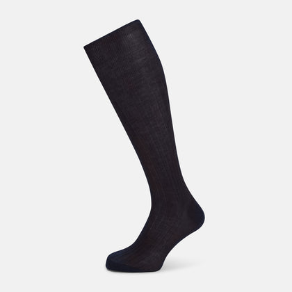 Navy Long Socks