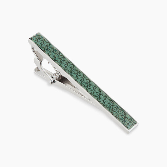 Green Patterned Tie Bar Image 2
