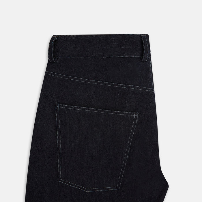 Navy Denim Trousers Image 4