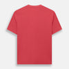 View 3 of product The Turnbull & Asser Honeysuckle Short-Sleeve T-shirt is shown on a white background. This high-quality red tee features a plain design with short sleeves and a crew neckline, offering versatile, logo-free style.