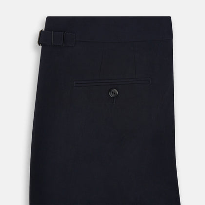 Midnight Blue Wool Henry Trousers Image 4