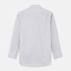 View 5 of product The Grey Check Cotton Melange Regular Fit Mayfair Shirt by Turnbull & Asser features a light gray and white small checkered pattern, a collar, and front buttons, shown against a white background.