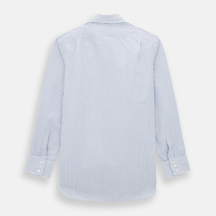 Navy Double Pinstripe Mayfair Shirt Image 2