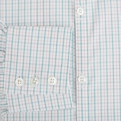 Turquoise and Red Multi Check Westminster Shirt Image 3