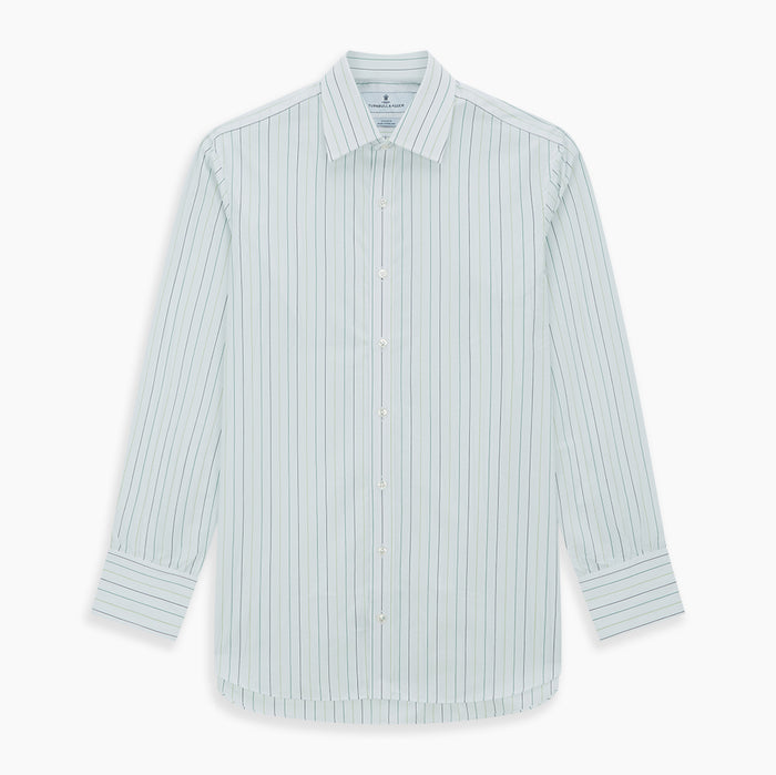 Green Wide Pinstripe Mayfair Shirt Image 6
