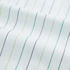 View 6 of product A Green Wide Pinstripe Mayfair Shirt by Turnbull & Asser, featuring long sleeves, a button-up front, and a T&A collar, is shown flat on a white background.