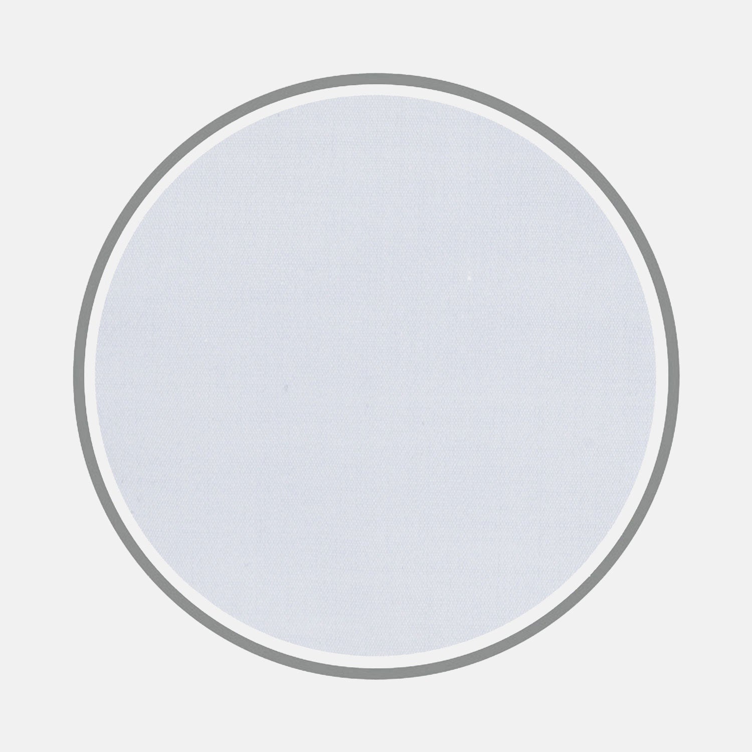 View 1 of product A plain, light blue circle with a thick blue border and a thin white inner border, centered on a white background, representing Turnbull & Asser’s Light Blue 120-Cotton Poplin Fabric.