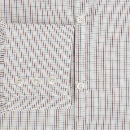 BURGUNDY AND GREEN DOUBLE GRID CHECK WESTMINSTER SHIRT Image 3