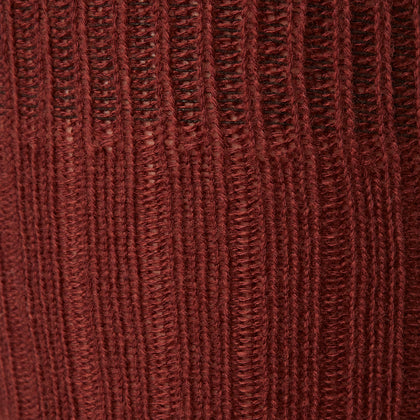 CASHMERE/COTTON BLEND  RUST 3/4 SOCKS Image 1