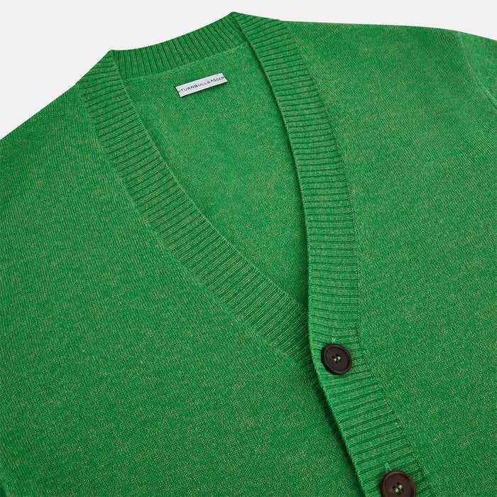 Lime Green Cashmere Cardigan Image 1