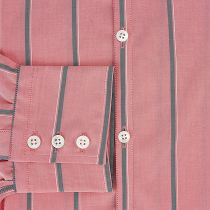 Coral Pink Track Stripe Westminster Shirt Image 3
