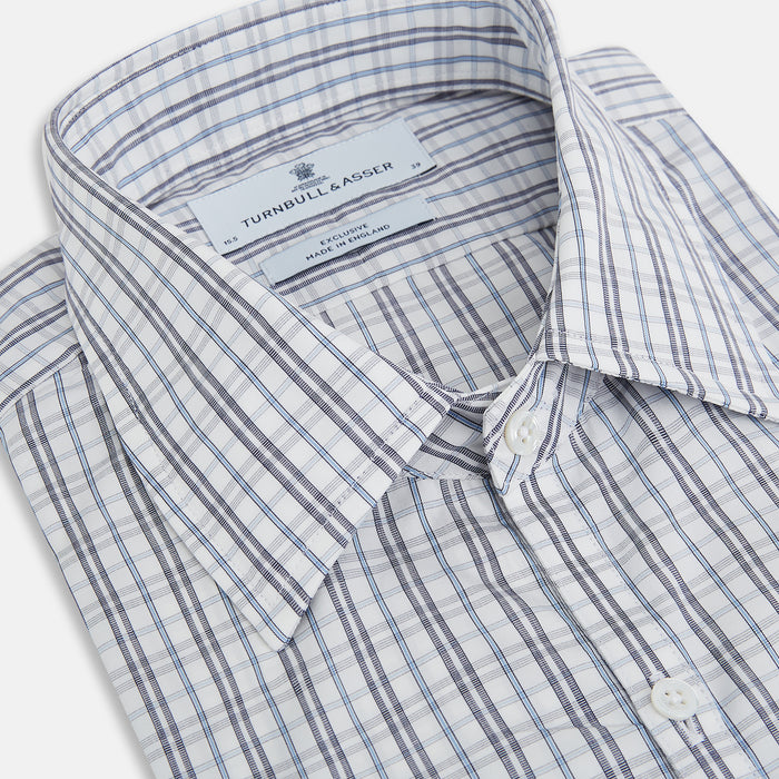 Navy and Blue Multi Tattersall Westminster Shirt Image 1