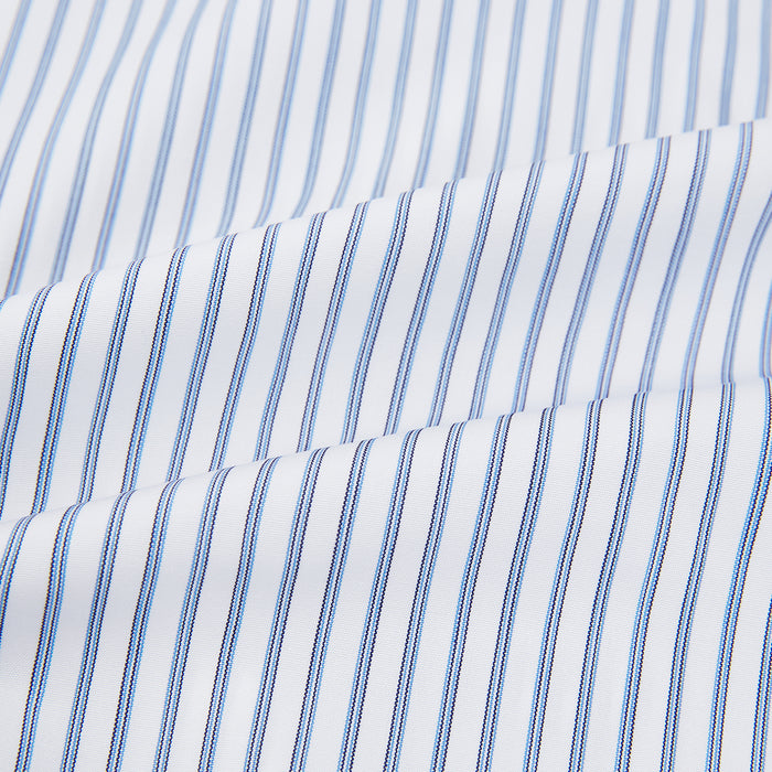 Navy Double Pinstripe Mayfair Shirt Image 5