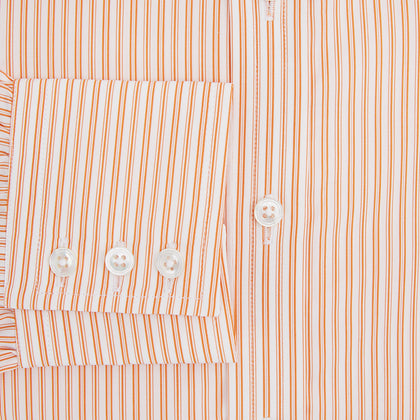 Orange Ticking Stripe Mayfair Shirt Image 3