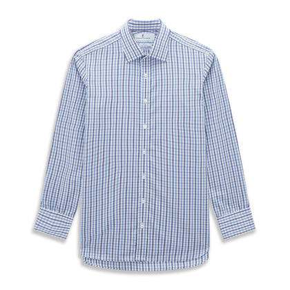 Blue and Navy Multi Check Mayfair Shirt Image 6