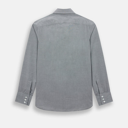 Grey and White Micro Check Westminster Shirt Image 2