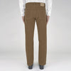 View 3 of product A pair of yellow cotton plain 5 pocket jeans by Turnbull & Asser, featuring a button and zip closure, displayed on a plain white background.
