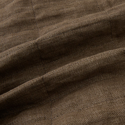 Pine Cone Quilted Linen Herringbone Waistcoat Image 4