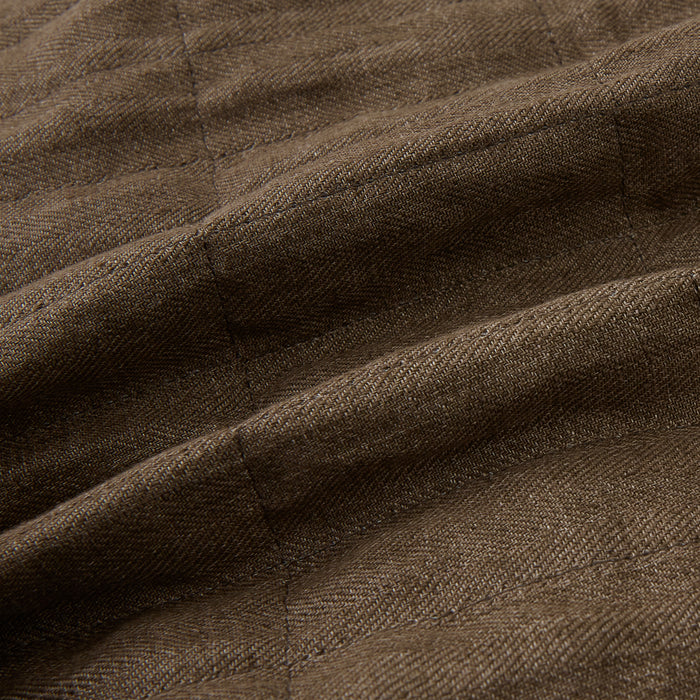 Pine Cone Quilted Linen Herringbone Waistcoat Image 4