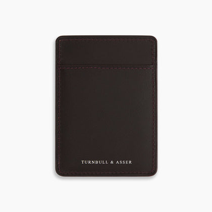 Burgundy Two-slot Card Case Image 2