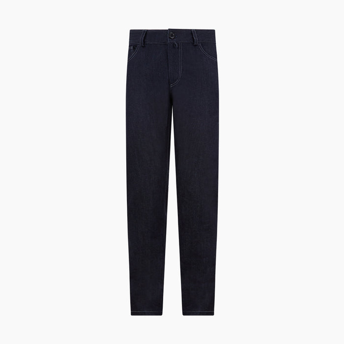 Navy Denim Trousers Image 7