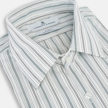 Forest Green Multi Stripe Westminster Shirt Image 1
