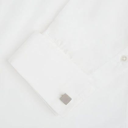 Silver Textured Square Cufflinks Image 2