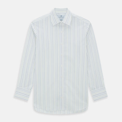 Navy and Yellow Wide Pinstripe Mayfair Shirt