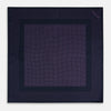 View 4 of product The Turnbull & Asser Navy and Purple Dot Silk Pocket Square features a stylish dot pattern—ideal for adding a refined touch to your look.