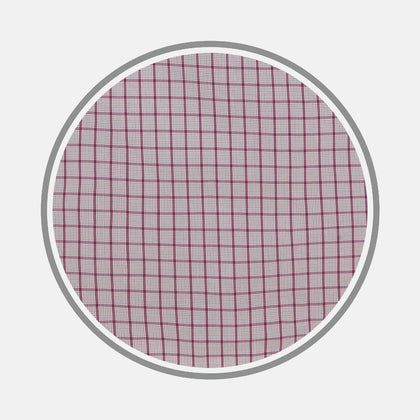 Purple Graph Overlay Check Fabric