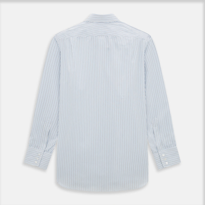 Navy and Blue Shadow Stripe Mayfair Shirt Image 2