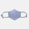 View 1 of product The Turnbull & Asser White & Navy Multi Check Commuter Mask comes with 3 Viroformula™ filters and two adjustable tie straps on each side, shown on a plain white background.