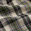 View 5 of product Turnbull & Asser Green & Purple Check Weekend Fit Linen Shirt with Dorset collar and 1-button cuffs, shown flat on a white background.