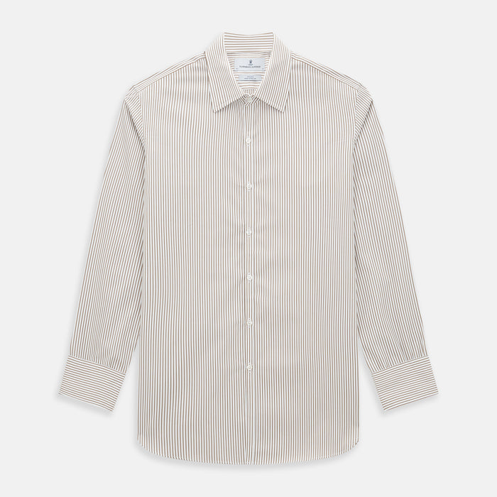 Coffee Multi Stripe Westminster Shirt