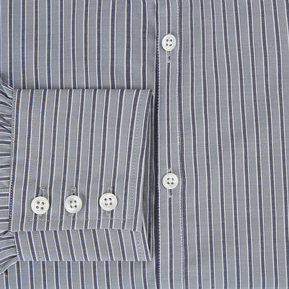 Grey Ticking Stripe Westminster Shirt Image 3