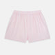 Plain Blush Godfrey Boxer Shorts by Turnbull & Asser, crafted from soft Italian cotton with an elastic waistband, knee-length, shown flat on a white background.