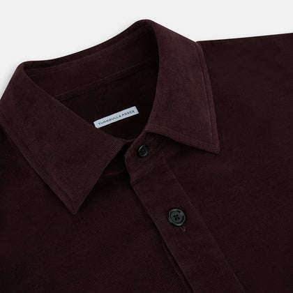 Burgundy Corduroy Hampstead Overshirt Image 1