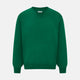 The Turnbull & Asser Hunter Green Fine Merino V-Neck Jumper is displayed against a white background, highlighting classic knitwear style.