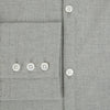 View 4 of product The Grey Westminster Shirt by Turnbull & Asser features a classic collar and white buttons, expertly crafted in Britain. This long-sleeve button-up is shown against a plain white background.