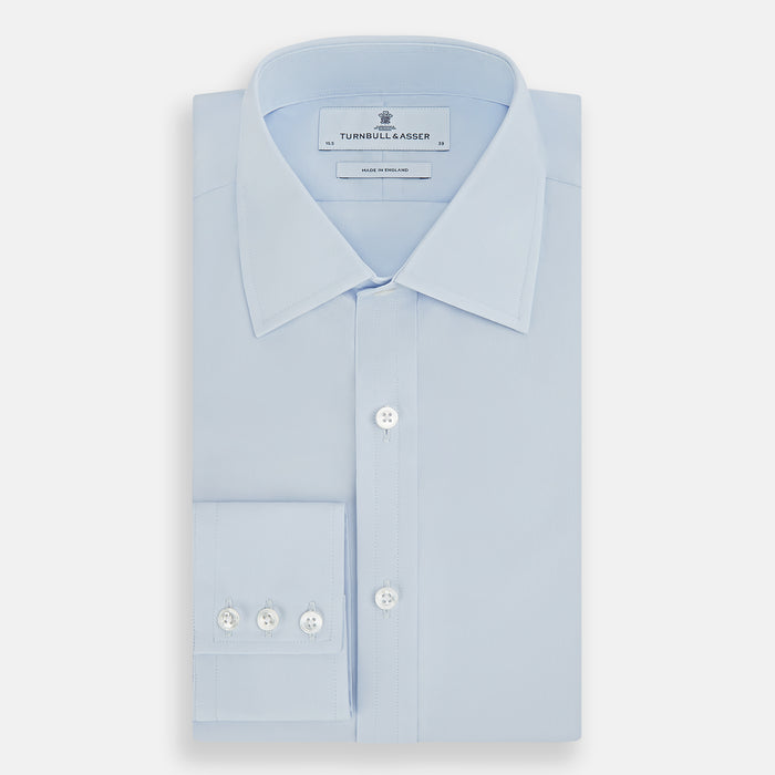 PALE BLUE COTTON REGULAR FIT MAYFAIR SHIRT Image 4