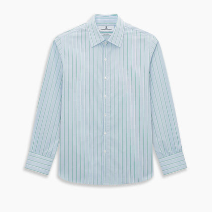 Blue and Green Multi-Stripe Westminster Shirt Image 8