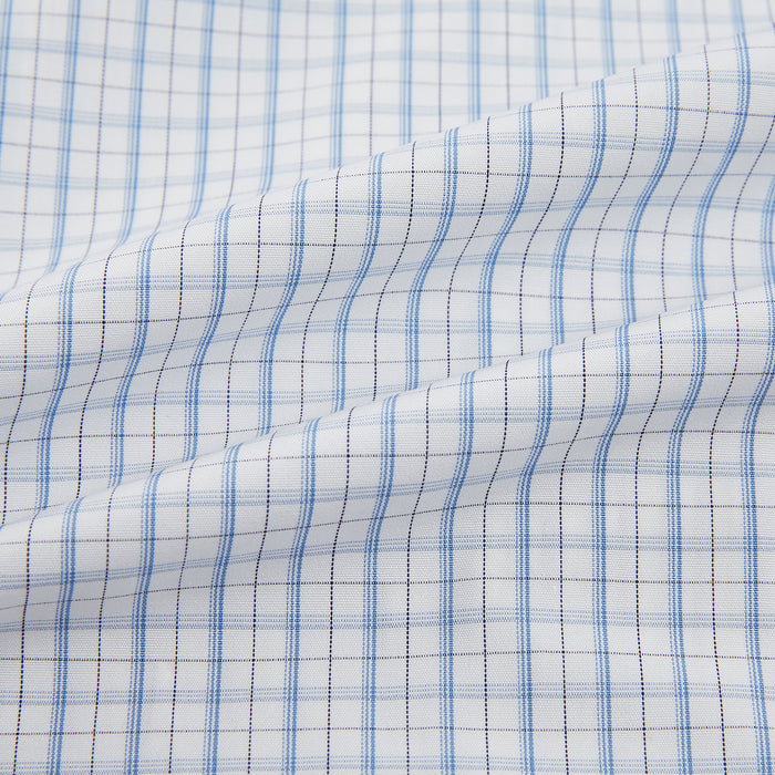 Sky Blue Combination Graph Check Mayfair Shirt Image 5