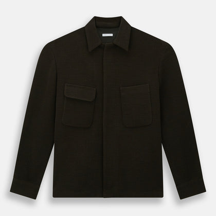 Dark Chocolate Greenwich Knitted Overshirt