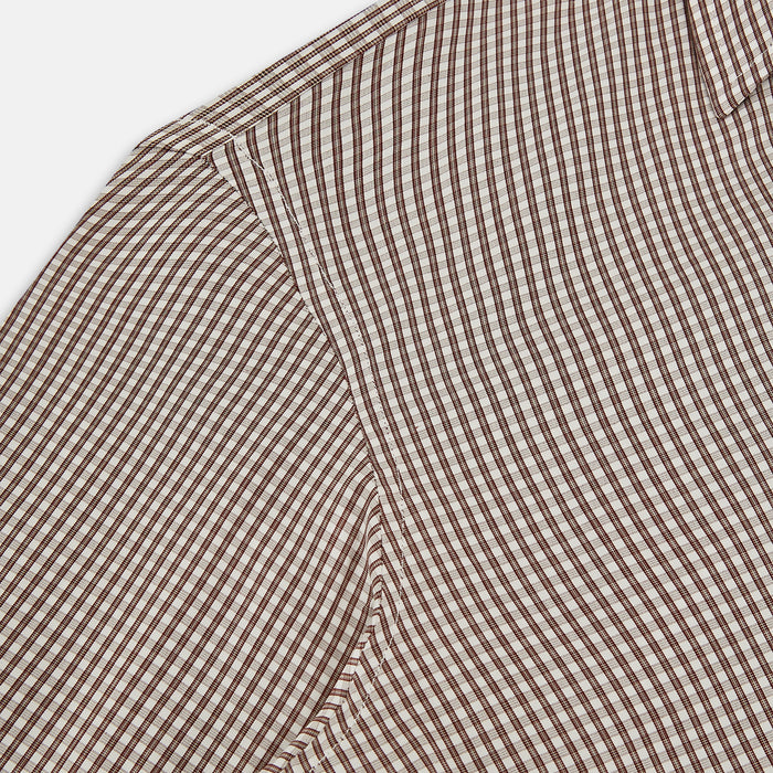 Burgundy Micro Check Westminster Shirt Image 5