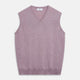The Turnbull & Asser Lilac Heather Ifor Cashmere Slipover is a sleeveless, V-neck knit vest in soft cashmere, shown flat against a white background.